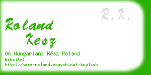 roland kesz business card