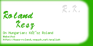 roland kesz business card